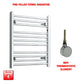 Flat / ER-Wifi Thermostatic / No Timer 600 x 500 Pre-Filled Electric Towel Rail Flat / Curved Chrome