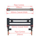 600 x 550 Dual Fuel Flat Black Heated Towel Rail Radiator