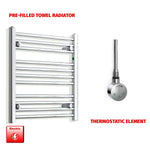 ER-Touch Thermostatic / No Timer 600 x 550 Pre-Filled Electric Heated Towel Radiator Chrome HTR