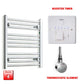 ER-Touch Thermostatic / Booster Timer 600 x 550 Pre-Filled Electric Heated Towel Radiator Chrome HTR