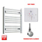 ER-Touch Thermostatic / Wifi Timer 600 x 550 Pre-Filled Electric Heated Towel Radiator Chrome HTR