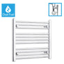 600 x 600 Chrome Dual Fuel Flat Heated Towel Rail Radiator