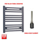 Single Heat / No Timer 600 x 600 Flat Black Pre-Filled Electric Heated Towel Rail Radiator