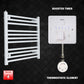 ER-Touch Thermostatic / Booster Timer 600 x 600 Pre-Filled Electric Heated Towel Rail White HTR