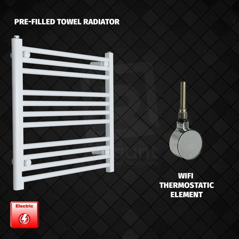 ER-Wifi Thermostatic / No Timer 600 x 600 Pre-Filled Electric Heated Towel Rail White HTR