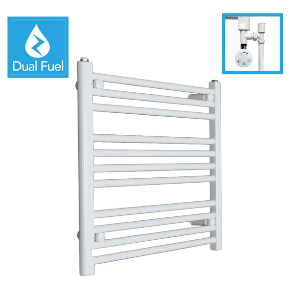 White Dual Fuel Heated Towel Rail 600 x 600mm