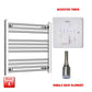 Flat / Single Heat / Booster Timer 600 x 700 Pre-Filled Electric Heated Towel Radiator Chrome