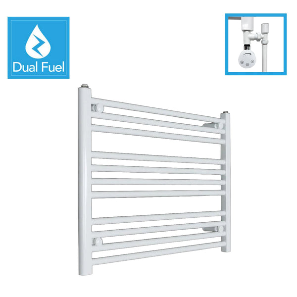 White Dual Fuel Heated Towel Rail 600 x 800mm