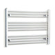 600x850mm Chrome Dual Fuel Flat Heated Towel Rail Radiator - Elegant Radiators