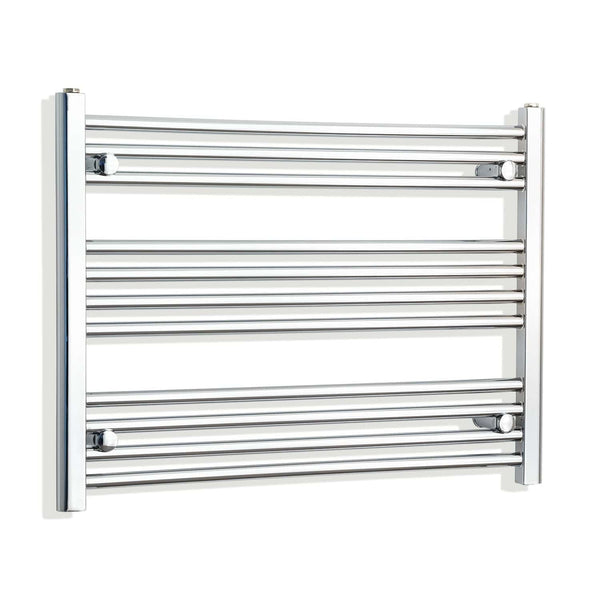 600x850mm Chrome Dual Fuel Flat Heated Towel Rail Radiator - Elegant Radiators