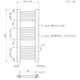 600x250mm Pre Filled Electric Towel Rail Straight Chrome - Elegant Radiators