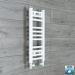 600x400mm Towel Rail Radiator Flat White Central Heating - Elegant Radiators