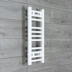 600x400mm Towel Rail Radiator Flat White Central Heating - Elegant Radiators