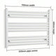 600x700mm Heated Towel Radiator Flat White Central Heating - Elegant Radiators