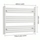 600x800mm Towel Rail Radiator Flat White Central Heating - Elegant Radiators
