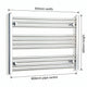 600x850mm Heated Straight Towel Radiator Chrome - Elegant Radiators
