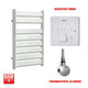 800x500mm Chrome Flat Panel Pre-Filled Electric Heated Towel Rail