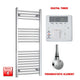 Pre-Filled 1200x500mm Chrome Electric Heated Towel Rail