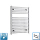 764x600mm Heated Straight Towel Rail Radiator Chrome