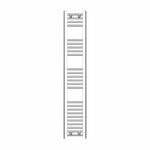 1400x250mm Heated Straight Towel Rail Radiator Chrome
