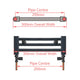 1600x400mm Dual Fuel Flat Black Heated Towel Rail Radiator