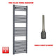 1600x500mm Flat Anthracite Pre-Filled Electric Heated Towel Rail