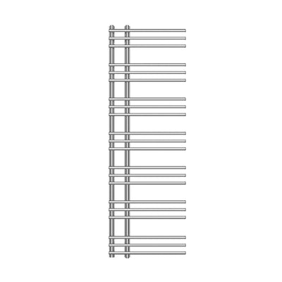 1500x500mm Difta Heated Chrome Towel Rail Radiator Flat