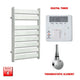 800x500mm Chrome Flat Panel Pre-Filled Electric Heated Towel Rail