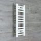 Flat White 250mm wide x 600mm high ladder towel rail with central heating connections