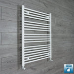 1000x800mm Towel Rail Radiator Flat White Central Heating