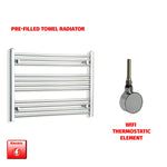 600x750mm Pre-Filled Electric Heated Towel Rail Chrome