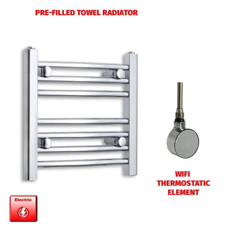 400x500mm Pre Filled Electric Towel Rail Straight or Curved