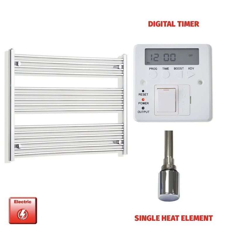 800x1200mm Pre-Filled Electric Heated Towel Rail Chrome