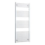 1600x600mm Heated Flat or Curved Towel Radiator Chrome