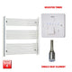 800x800mm Pre Filled Electric Towel Rail Straight Chrome