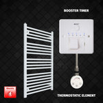 1000x700mm Pre-Filled Electric Heated Towel Rail White