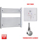 ER-Touch Thermostatic / Wifi Timer 700 x 800 Pre-Filled Electric Heated Towel Radiator Straight Chrome