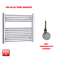 ER-Wifi Thermostatic / No Timer 700 x 800 Pre-Filled Electric Heated Towel Radiator Straight Chrome