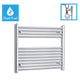 700 x 900 Chrome Dual Fuel Flat Heated Towel Rail Radiator