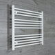 700 x 900 White Dual Fuel Flat Heated Towel Rail Radiator - Elegant Radiators