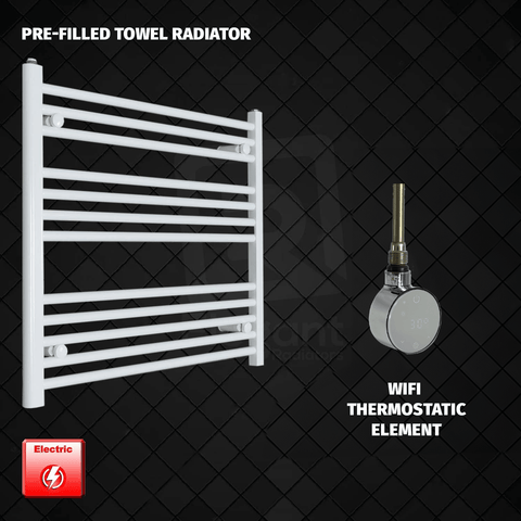 ER-Wifi Thermostatic / No Timer 700 x 900 Pre-Filled Electric Towel Rail White HTR