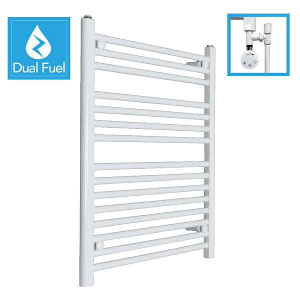 White Dual Fuel Heated Towel Rail 800 x 700mm