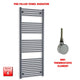 1600x600mm Flat Anthracite Pre-Filled Electric Heated Towel Rail Radiator