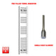 1200x200mm Pre Filled Electric Towel Rail Straight Chrome