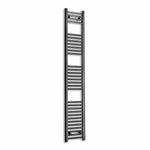 1800 mm High x 300 mm Wide Heated Towel Radiator Flat Black