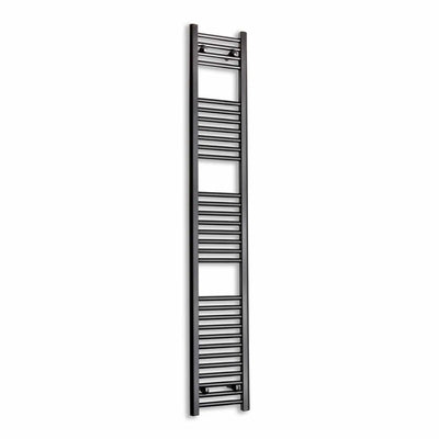 1800 mm High x 300 mm Wide Heated Towel Radiator Flat Black