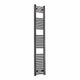 1800 mm High x 300 mm Wide Heated Towel Radiator Flat Black
