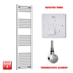 1600x500mm Chrome Electric Towel Rail Pre Filled Bathroom Warmer