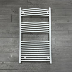 1300 x 750 Heated Towel Rail Curved White Central Heating