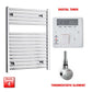 764 x 600 Electric Heated Towel Rail Pre-Filled Straight Chrome